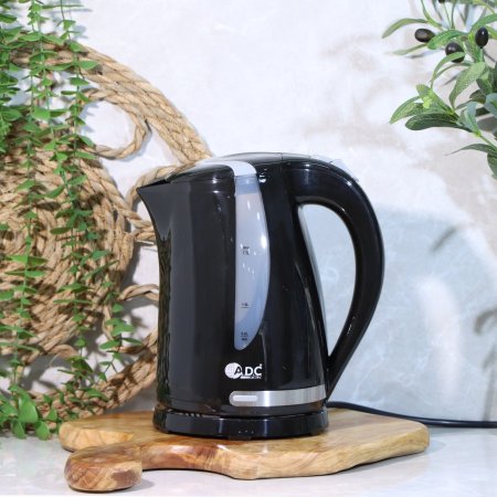 ابريق غلاية تسخين 1.7لتر بلاستيك اسود سكني ADC4023 ++