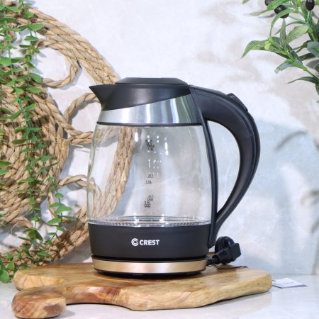 ابريق غلاية تسخين 1.8لتر زجاج يد اسود  ADC CR-5211 ++