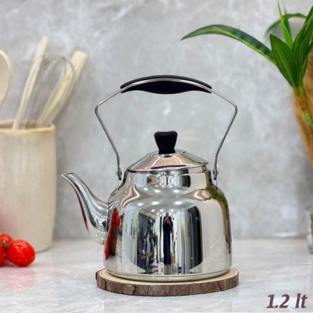 براد شاي 1.2 لترستانلس ستيل يد سيليكون اسود  GF26/16 =ب3