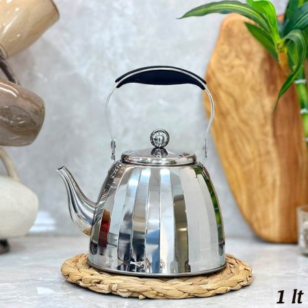 براد شاي 1 لترستانلس ستيل ثقيل يد سلكون ملون GF36/1 =ب2