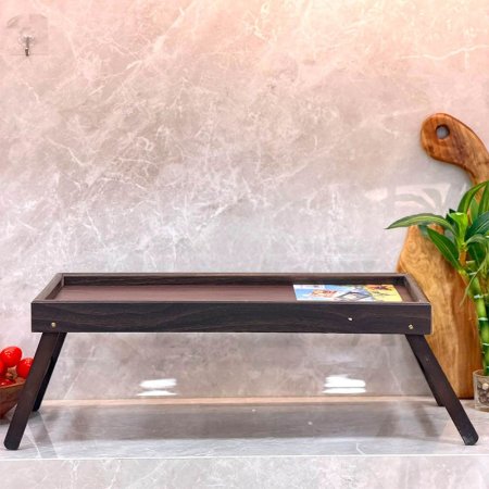 طاولة فطور خشب بامبو مستطيل رجل طويل لون بني GF9/21 =ب2