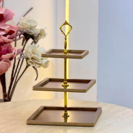 طقم صواني /3 خشب مربع صغير GF9/55 =ب4
