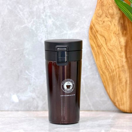 كاسة حافظة للحراة ستانلس ستيل متكتب COFFEE ملون GF33/10 =ب2