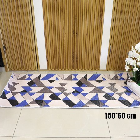 دعسة ارض فرو 150*60سم مستطيل مثلثات ملون K162/7 =ض5