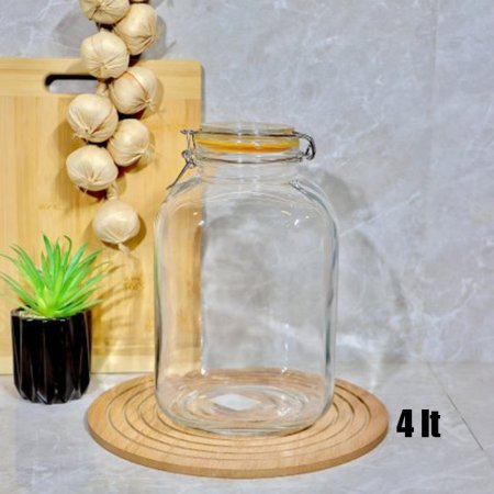 مطربان زجاج سادة 4لتر ضغط مربع k34/1 =ض3 =ض6