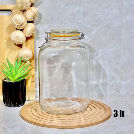 مطربان زجاج سادة 3لتر ضغط مربع k34/2 =ض3