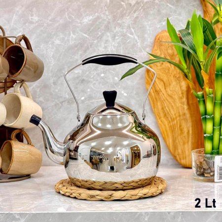 براد شاي 2لتر ستانلس ستيل فضي GF26/21 =ب5