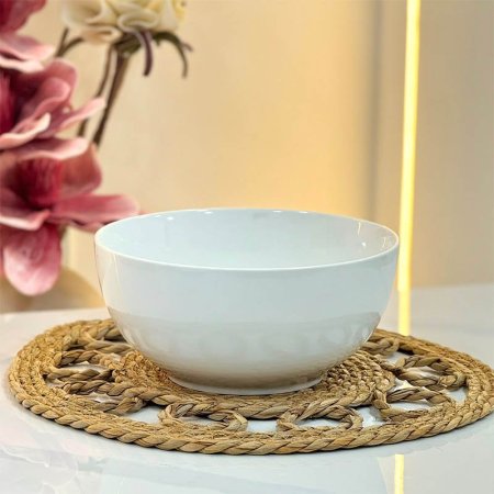 جاط سلطة 9" مدور جور ZD15941 بورسلان ابيض ++BL