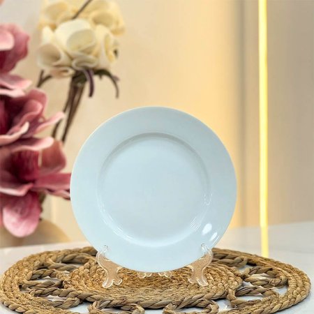 صحن صفح 7.5" مدور ZD13949-1 بورسلان ابيض ++BL