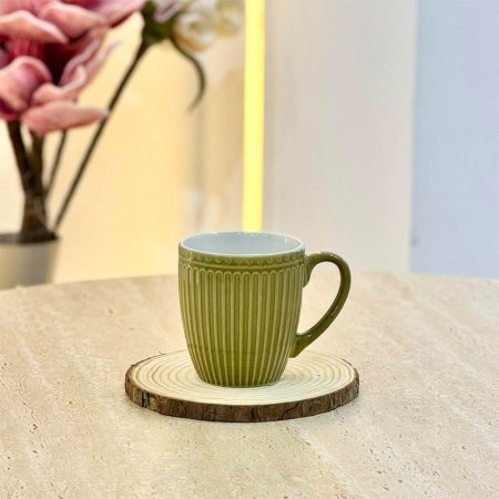 كاسة ماغ بورسلان زيتي محزز GF4/21 =ب5