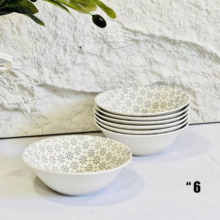 سلطية SBOWL بورسلان 6" ابيض مرسم نجوم 6SB-1 ++