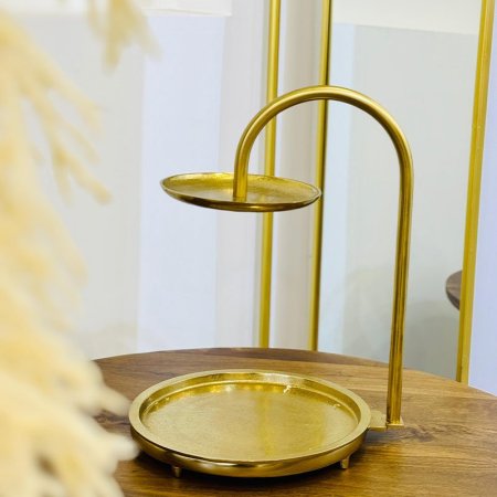 ستاند كيك مدور 2 طبقة 40سم 89238 يد قوس GOLD هندي %ه9