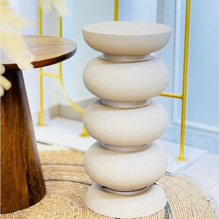 سكملة تنك 60سم شكل اسطواني 89234S حلقات BEIGE هندي %ه9