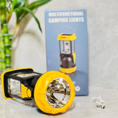 كشاف محمول يدوي برأس متحرك شحن USB + خلية شمسية 5 حركات K127/4 =ض9