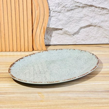 جاط بيضاوي 12" ميلامين بيج منقط K103/2 =ض7
