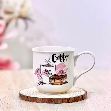 ماغ بورسلان ابيض مكتب COFFE مرسم كيك  GF4/48 =ب10