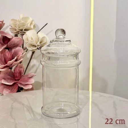 مطربان زجاج سادة 22سم مع غطا GF108/1 =ب12