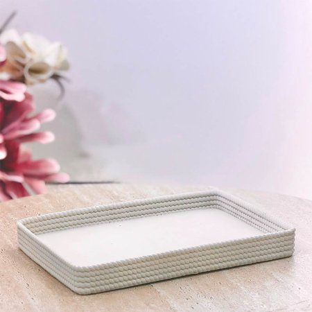 صينية جبص مستطيل 33*22سم اطار مجدول A148/47 =ب10