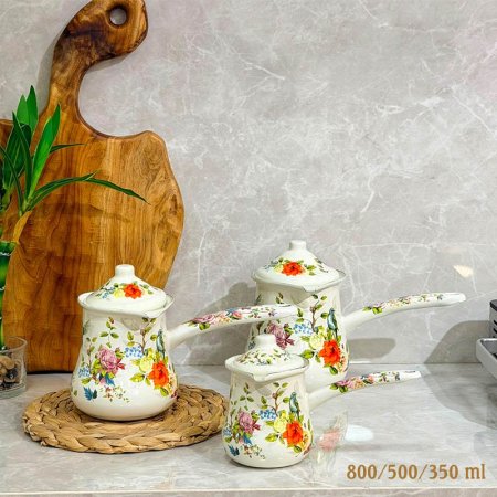طقم غلاية قهوة/3 زينكو مورد ( 350/500/800) مل GF79/11 =ب11