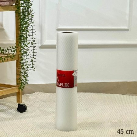 رول مطبخ بلاستيك (45سم *10م) ابيض منقط RF17 تركي 20/1 +B2