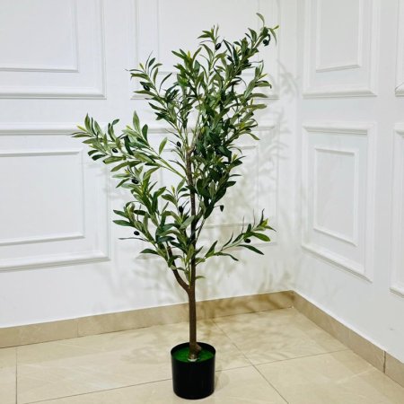 شجرة زيتون 120سم K316/1 قوار بلاستك اسود =VGR4