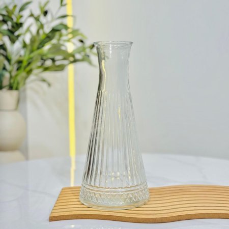 كوز شراب 940مل زجاج سادة محزز K318/4 عنق رفيع =VGR1