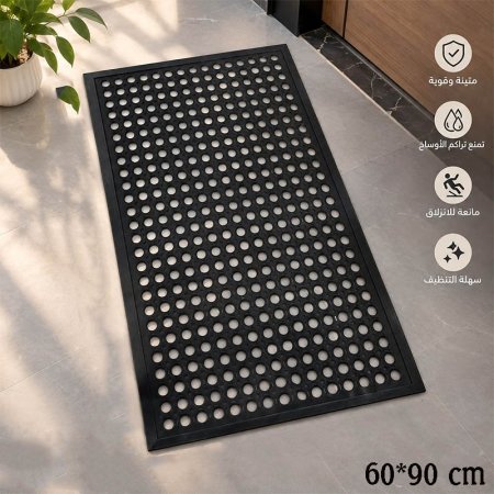 دعسة ارض جلد مستطيل 90*60سم مخرم دوائر GF205/1 =ب21