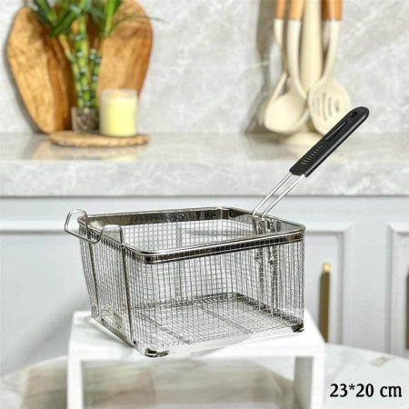 مصفاة مقلى كهربائي مستطيل 20*23سم يد عظم اسود GF169/11 =ب13