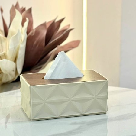 علبه محارم بلاستيك ببلز وجه خشب ووجه بلاستيك F=GF25/15