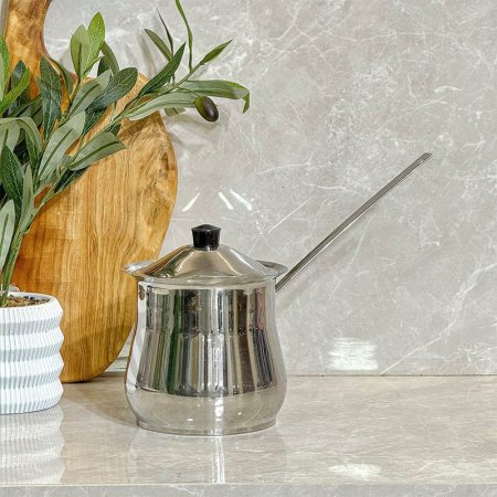 بكرج غلاية قهوة نمرة 14 ستانلس ستيل بغطاGF153/4 =ب18