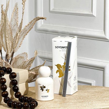 معطر جو 150مل زجاج بيج مع عيدان GF88/14 =ب20