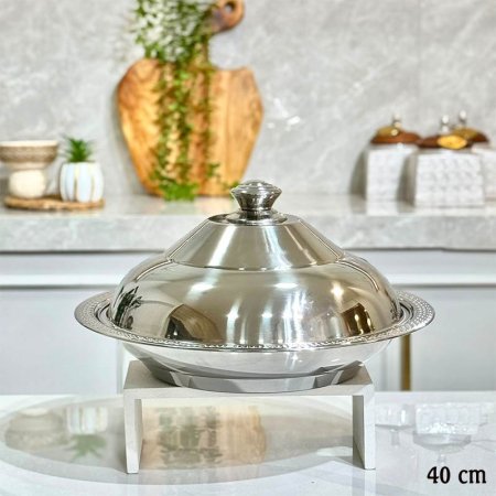 طاجن 40سم ستانلس ستيل فضي حيف مجدل GF26/80 =ب15