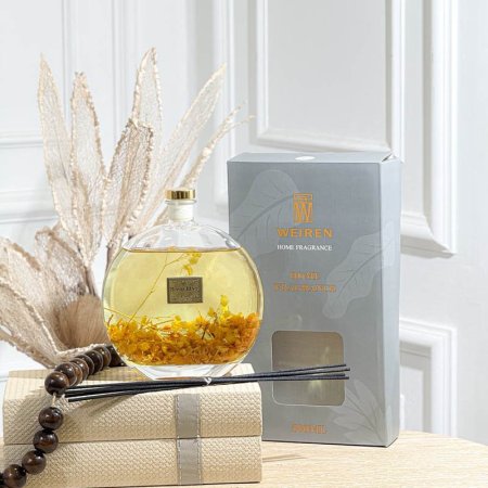 قنينة معطر سائل مدور رفيع 500مائل بداخل ورد مع عيدان GF150/5 =ب21