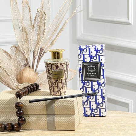 قنينة معطر سائل زجاج 14سم جلد DIOR مع عيدان GF150/17 =ب21