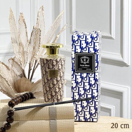 قنينة معطر سائل زجاج 20سم جلد DIOR مع عيدان GF150/18 =ب21