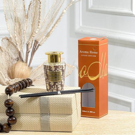 قنينة معطر سائل زجاج100مل جلد DIOR مع عيدان GF150/19 =ب21