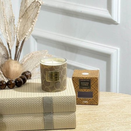 شمعة معطر زجاج 150غرام جلد GUCCI مدور GF150/35 =ب21