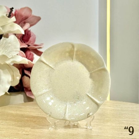 صحن جور 9" شكل وردة ميلامين رخام بيج GF165/18 =ب18