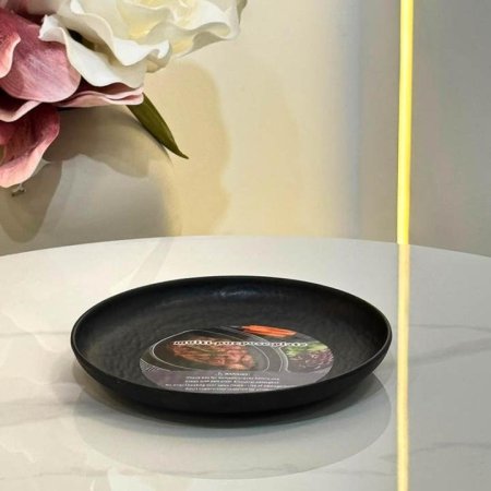 صحن 8" بحيف ميلامين اسود  GF202/11 =ب14