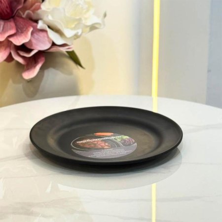 صحن وجبة 11" ميلامين اسود  GF202/16 =ب14