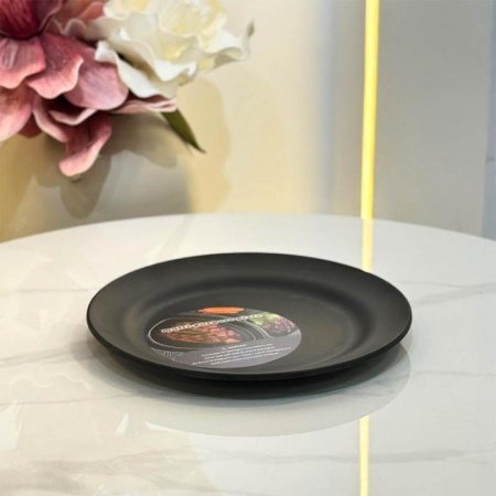 صحن وجبة 10" ميلامين اسود  GF202/17 =ب14