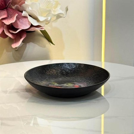 صحن مدور 9" جور ميلامين اسود GF102/7 =ب14