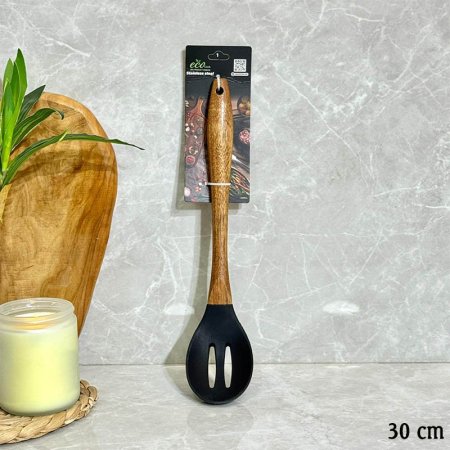 مغرفة زيتون سليكون 30سم يد خشب GF159/38 =ب13