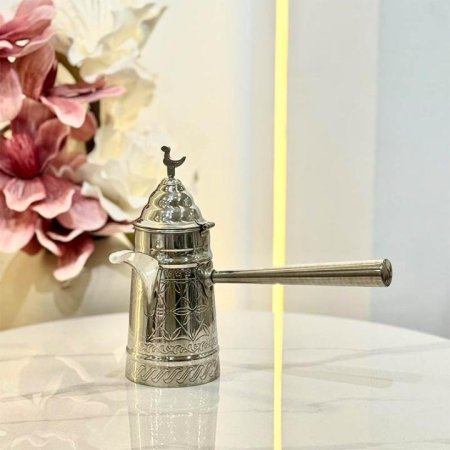 بكر ج صباب قهوة 0.8لتر نحاس فضي GF26/66 =ب14