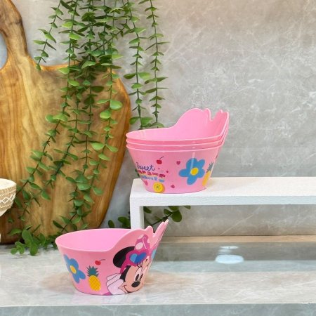 طقم صحون اطفال/4 بلاستيك مرسم ميكي وميني ماوس ملون GF103/26 =ب16