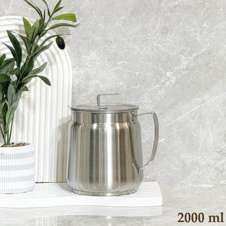 كوز حليب 2000مل ستانلس ستيل مع مصفاة وغطا GF107/2 =ط4-4