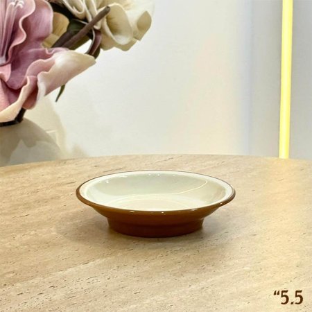 صحن ميلامين 5.5" جور بني وجه بيج GF129/7 =ب13