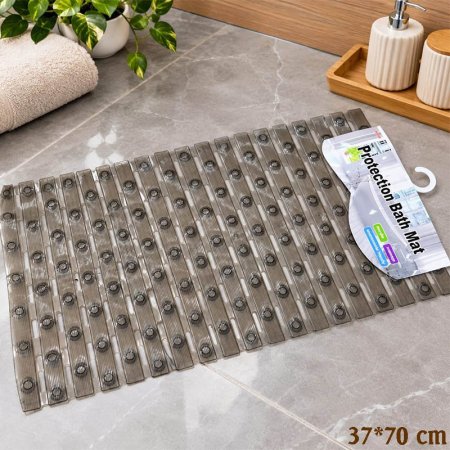 دعسة بانيو مستطيل 70*37سم سيلكون شفاف اسود GF203/4 =ط 4-3