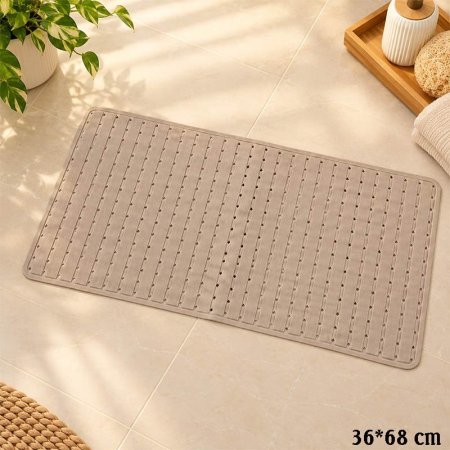 دعسة بانيو مستطيل 68*36سم سيلكون بيج GF203/6 =ط 4-3