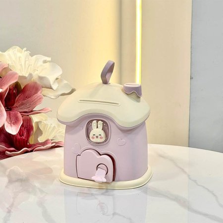 حصالة اطفال بلاستيك ملون شكل بيت GF121/15 =ب15